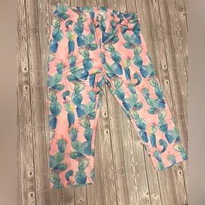 Pink and Blue Cactus Pants. 8/9 New!
